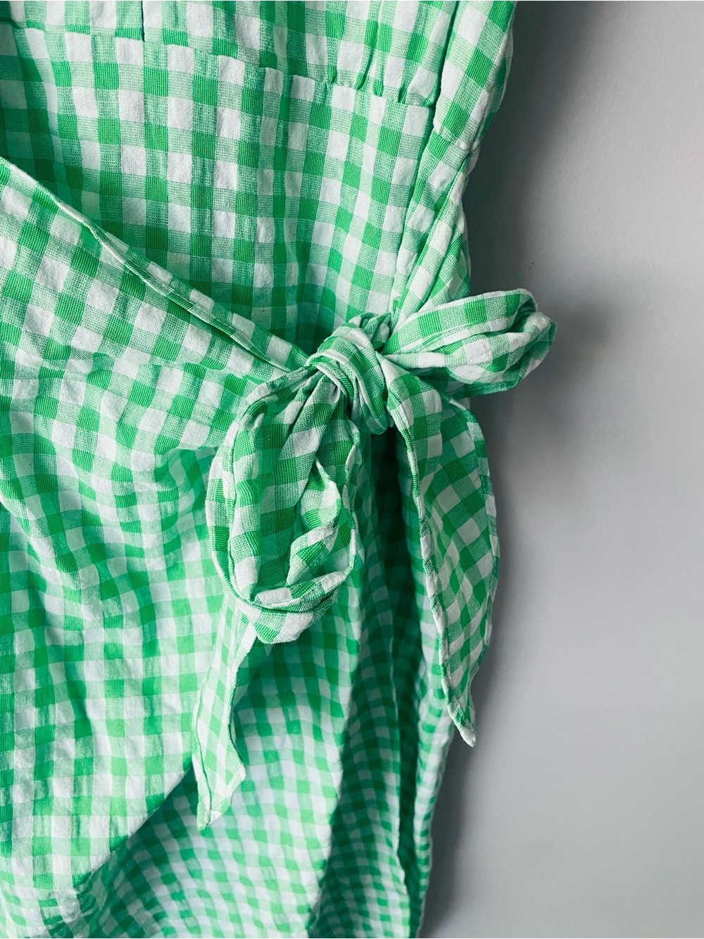 FRNCH Paris Gingham Green Dress - Picture 4 of 7